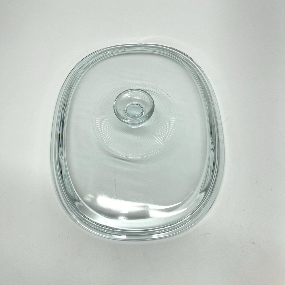 Pyrex Lid DC1.5C Clear Glass Oval Lid  11" X 8.5" Corning Ware Casserole Dishes
